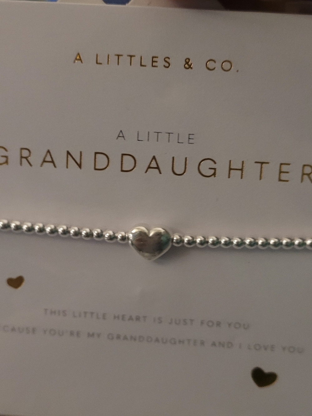A Littles & Co. Silver Heart Beaded Bracelet - Silver